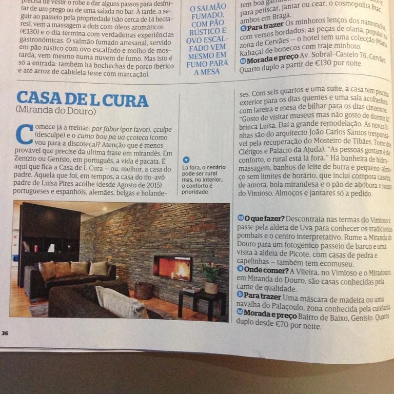 Casa De L Cura Pensionat Miranda do Douro Eksteriør billede